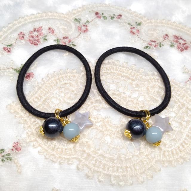 ハンドメイド☆ヘアゴム☆同デザイン☆2個セット < 女性ファッション ハンドメイド☆ヘアゴム☆同デザイン☆2個セット < 女性ファッションの