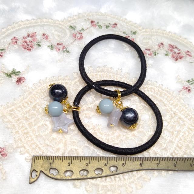 ハンドメイド☆ヘアゴム☆同デザイン☆2個セット < 女性ファッション ハンドメイド☆ヘアゴム☆同デザイン☆2個セット < 女性ファッションの