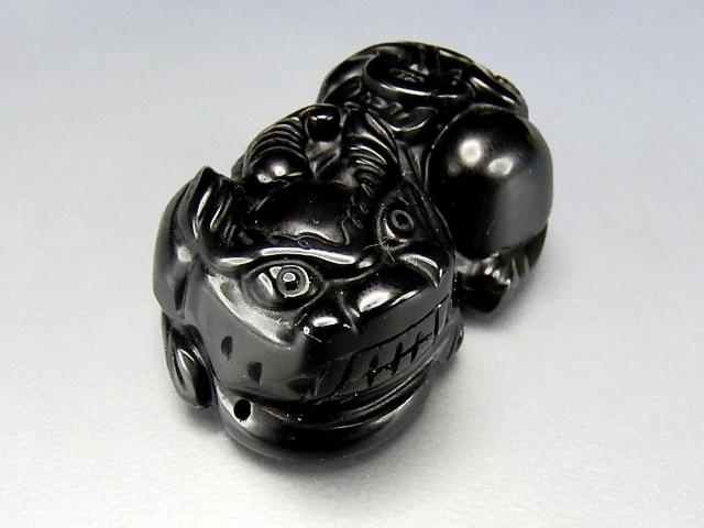 AAAAデカ オブシディアン 金銭ヒキュウ彫刻単品 天然石 置物風水物 < インテリア/ライフ  AAAAデカ オブシディアン 金銭ヒキュウ彫刻単品 天然石 置物風水物 < インテリア/ライフの