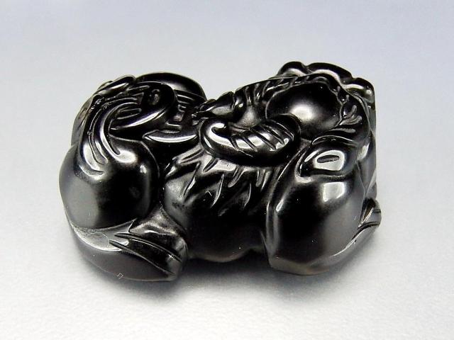 AAAAデカ オブシディアン 金銭ヒキュウ彫刻単品 天然石 置物風水物 < インテリア/ライフ  AAAAデカ オブシディアン 金銭ヒキュウ彫刻単品 天然石 置物風水物 < インテリア/ライフの