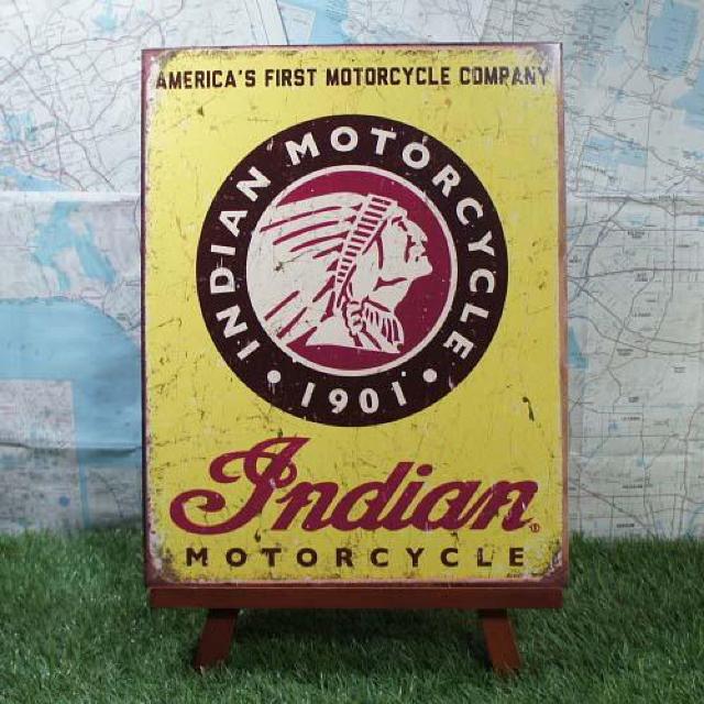 新品【ブリキ看板】Indian/インディアン ロゴ < ホビー  新品【ブリキ看板】Indian/インディアン ロゴ  < ホビーの