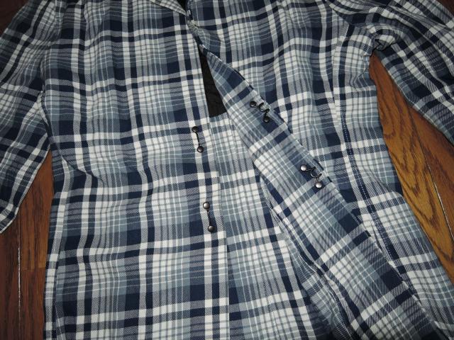 wjk ダブルジェイケイ チェックシャツ S ホックボタン シワ加工 < ブランド  wjk ダブルジェイケイ チェックシャツ S ホックボタン シワ加工 < ブランドの