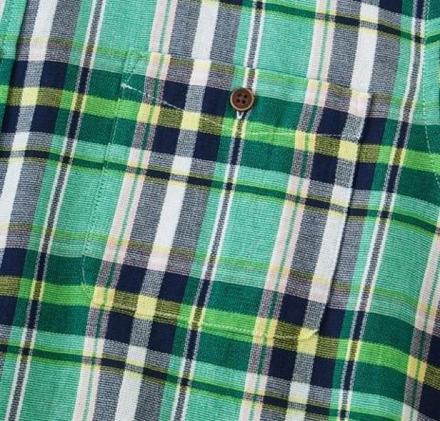 4Lサイズ!高貴紳士的!スッキリ見て綿100%通気性良い!パナマ織チェック柄ボタンダウン半袖シャツ!新品! < 男性ファッション  4Lサイズ!高貴紳士的!スッキリ見て綿100%通気性良い!パナマ織チェック柄ボタンダウン半袖シャツ!新品! < 男性ファッションの