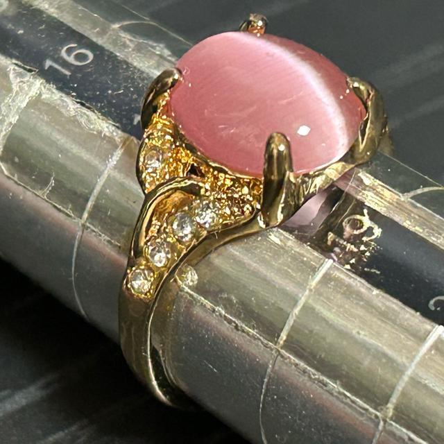 天然石風 ピンクキャツアイ サイズ:18号 商品管理番号20251A < 女性アクセサリー/時計 天然石風 ピンクキャツアイ サイズ:18号 商品管理番号20251A < 女性アクセサリー/時計の