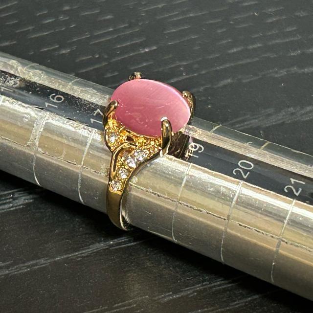 天然石風 ピンクキャツアイ サイズ:18号 商品管理番号20251A < 女性アクセサリー/時計 天然石風 ピンクキャツアイ サイズ:18号 商品管理番号20251A < 女性アクセサリー/時計の