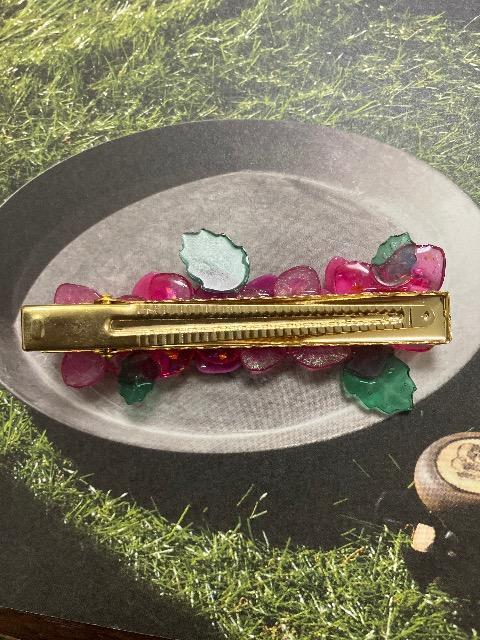 ハンドメイド レジン アジサイ ヘアクリップ < 女性ファッション  ハンドメイド レジン アジサイ ヘアクリップ < 女性ファッションの