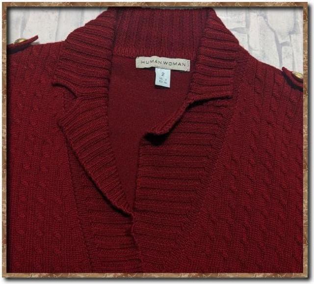 ヒューマンウーマン ウールニットカーディガン 赤 < ブランド ヒューマンウーマン ウールニットカーディガン 赤 < ブランドの