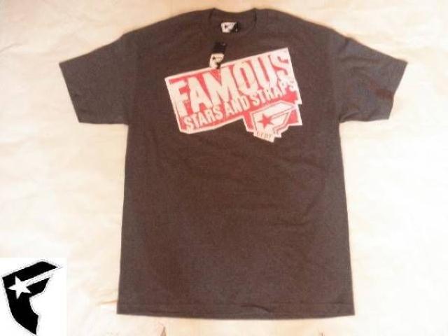 ★本場USA購入【FamousStars&Straps】プリントTシャツ US L Gray < 男性ファッション  ★本場USA購入【FamousStars&Straps】プリントTシャツ US L Gray  < 男性ファッションの