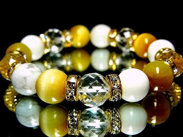 ダイヤカット水晶§ゴールデンタイガーアイ黄金虎目石§ハウライト10ミリ§金ロンデル < 女性アクセサリー/時計 ダイヤカット水晶§ゴールデンタイガーアイ黄金虎目石§ハウライト10ミリ§金ロンデル < 女性アクセサリー/時計の