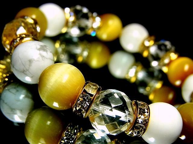 ダイヤカット水晶§ゴールデンタイガーアイ黄金虎目石§ハウライト10ミリ§金ロンデル < 女性アクセサリー/時計 ダイヤカット水晶§ゴールデンタイガーアイ黄金虎目石§ハウライト10ミリ§金ロンデル < 女性アクセサリー/時計の