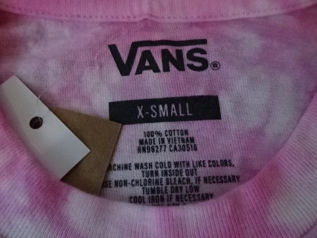 バンズ【VANS】 バックプリント有 まだら ロングスリーブTシャツUS S < 女性ファッション  バンズ【VANS】 バックプリント有 まだら ロングスリーブTシャツUS S < 女性ファッションの