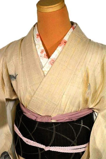 夏物 紗紬 中古 着物 送料無料 身丈161cm 裄丈62.5cm 最高級 蝉 松 庭石 正絹 カジュアル T3589 < 女性ファッション  夏物 紗紬 中古 着物 送料無料 身丈161cm 裄丈62.5cm 最高級 蝉 松 庭石 正絹 カジュアル T3589 < 女性ファッションの