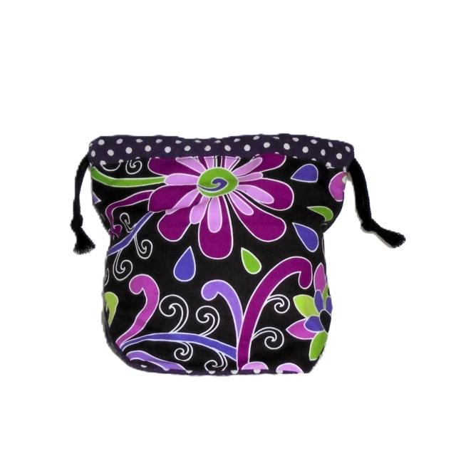 【底マチ幅広巾着】◆ヴェラブラッドリー◆Vera Bradley【Purple Punch】◆裏地あり巾着 < 女性ファッション 【底マチ幅広巾着】◆ヴェラブラッドリー◆Vera Bradley【Purple Punch】◆裏地あり巾着 < 女性ファッションの