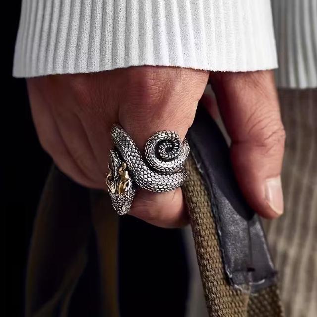 超お買い得490円★ヴィンテージピソニアンリング - 調節可能なオープンデザイン、アンティークシルバープレート、男女兼用 Fサイズ < 男性アクセサリー/時計 超お買い得490円★ヴィンテージピソニアンリング - 調節可能なオープンデザイン、アンティークシルバープレート、男女兼用 Fサイズ < 男性アクセサリー/時計の