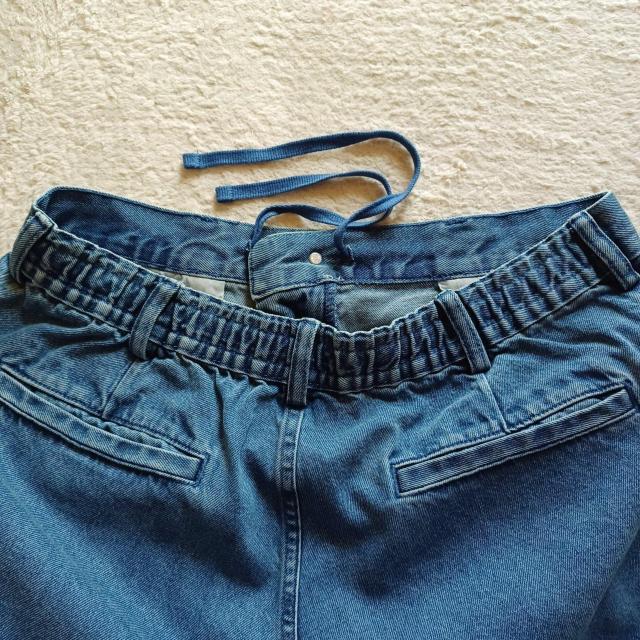 ★【GU】ジーユー★ウエストゴム紐ヒモゆったり楽チン♪ウォッシュドブルー☆綺麗なストレートロングデニムパンツGパンXL大きいサイズ < ブランド ★【GU】ジーユー★ウエストゴム紐ヒモゆったり楽チン♪ウォッシュドブルー☆綺麗なストレートロングデニムパンツGパンXL大きいサイズ < ブランドの