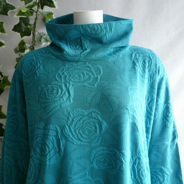 新品 a020 ML ジャガード ワンピース 立体薔薇柄 ターコイズ系 秋冬 レディース オフタートル コクーン 上品 < 女性ファッション 新品 a020 ML ジャガード ワンピース 立体薔薇柄 ターコイズ系 秋冬 レディース オフタートル コクーン 上品 < 女性ファッションの