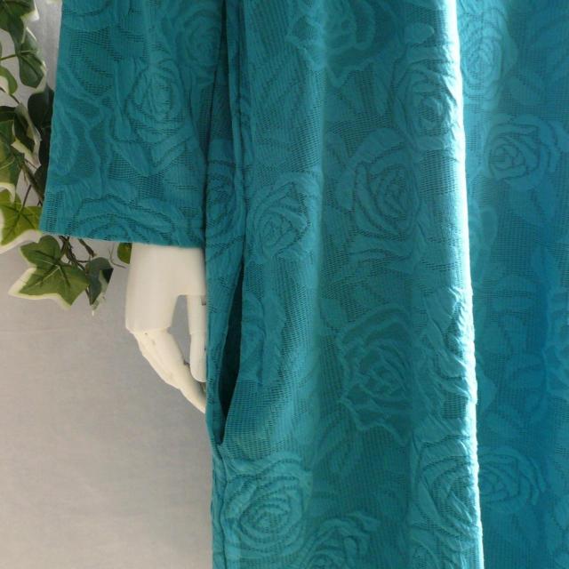 新品 a020 ML ジャガード ワンピース 立体薔薇柄 ターコイズ系 秋冬 レディース オフタートル コクーン 上品 < 女性ファッション 新品 a020 ML ジャガード ワンピース 立体薔薇柄 ターコイズ系 秋冬 レディース オフタートル コクーン 上品 < 女性ファッションの