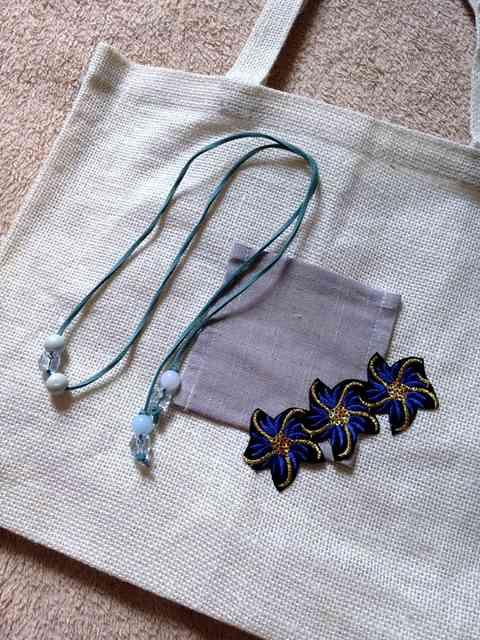 ネックレス チョーカー付★麻 ジュート ショルダーバッグ < 女性ファッション  ネックレス チョーカー付★麻 ジュート ショルダーバッグ < 女性ファッションの