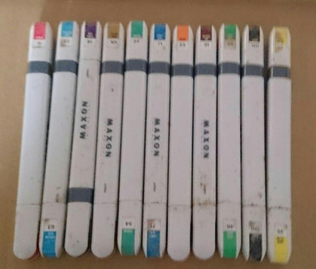 MAXON TWIN MARKER マクソン ツインマーカー 11色 中古 状態不明イラストに  < ホビー  MAXON TWIN MARKER マクソン ツインマーカー 11色 中古 状態不明イラストに   < ホビーの