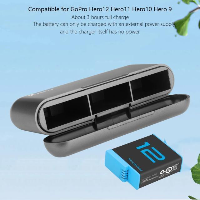 Goproバッテリー充電器 ゴープロバッテリー 3個同時 高速充電器 最薄収納式BOX式 USB-Cケーブル付 Hero9〜12用 < 家電/AV Goproバッテリー充電器 ゴープロバッテリー 3個同時 高速充電器 最薄収納式BOX式 USB-Cケーブル付 Hero9〜12用 < 家電/AVの