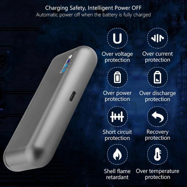 Goproバッテリー充電器 ゴープロバッテリー 3個同時 高速充電器 最薄収納式BOX式 USB-Cケーブル付 Hero9〜12用 < 家電/AV Goproバッテリー充電器 ゴープロバッテリー 3個同時 高速充電器 最薄収納式BOX式 USB-Cケーブル付 Hero9〜12用 < 家電/AVの