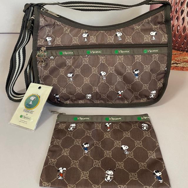 ★新品未使用★LeSportsacレスポートサック スヌーピー ショルダーバッグ ポーチ レモノグラム セット < 女性ファッション  ★新品未使用★LeSportsacレスポートサック スヌーピー ショルダーバッグ ポーチ レモノグラム セット  < 女性ファッションの