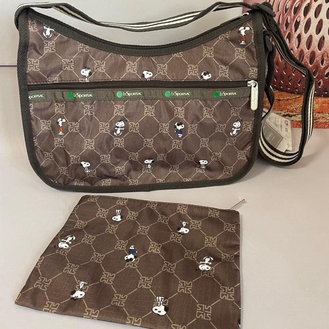 ★新品未使用★LeSportsacレスポートサック スヌーピー ショルダーバッグ ポーチ レモノグラム セット < 女性ファッション  ★新品未使用★LeSportsacレスポートサック スヌーピー ショルダーバッグ ポーチ レモノグラム セット < 女性ファッションの