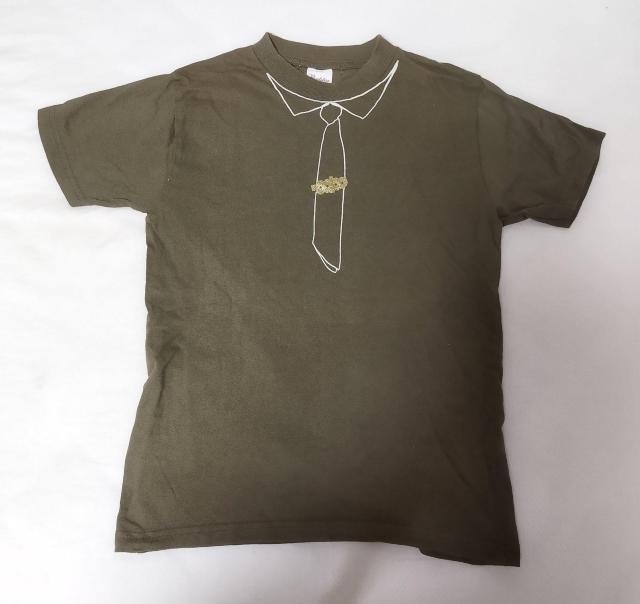 ooioo カーキー ネクタイ柄 Tシャツ バンドTシャツ 150サイズ < 女性ファッション  ooioo カーキー ネクタイ柄 Tシャツ バンドTシャツ 150サイズ  < 女性ファッションの