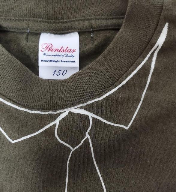 ooioo カーキー ネクタイ柄 Tシャツ バンドTシャツ 150サイズ < 女性ファッション  ooioo カーキー ネクタイ柄 Tシャツ バンドTシャツ 150サイズ < 女性ファッションの