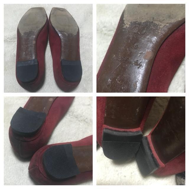 正規品 ルイヴィトン スエードフラットパンプス ダークレッド 38 約25cm < ブランド 正規品 ルイヴィトン スエードフラットパンプス ダークレッド 38 約25cm < ブランドの