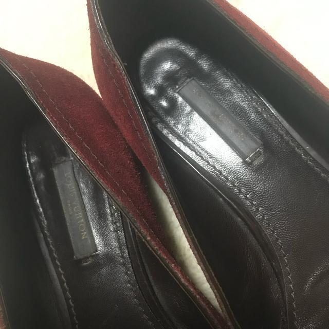 正規品 ルイヴィトン スエードフラットパンプス ダークレッド 38 約25cm < ブランド 正規品 ルイヴィトン スエードフラットパンプス ダークレッド 38 約25cm < ブランドの