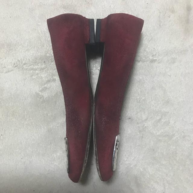 正規品 ルイヴィトン スエードフラットパンプス ダークレッド 38 約25cm < ブランド 正規品 ルイヴィトン スエードフラットパンプス ダークレッド 38 約25cm < ブランドの