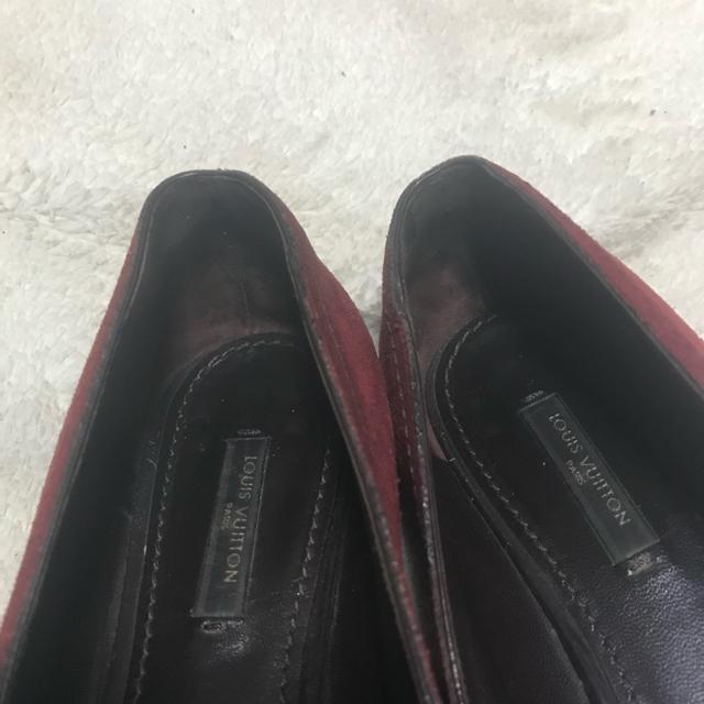 正規品 ルイヴィトン スエードフラットパンプス ダークレッド 38 約25cm < ブランド 正規品 ルイヴィトン スエードフラットパンプス ダークレッド 38 約25cm < ブランドの