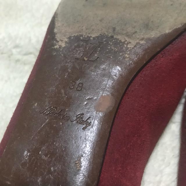 正規品 ルイヴィトン スエードフラットパンプス ダークレッド 38 約25cm < ブランド 正規品 ルイヴィトン スエードフラットパンプス ダークレッド 38 約25cm < ブランドの