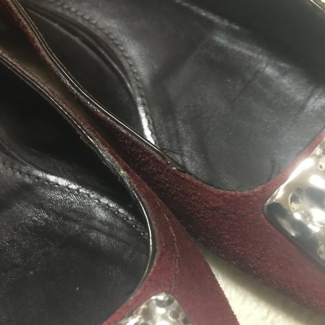 正規品 ルイヴィトン スエードフラットパンプス ダークレッド 38 約25cm < ブランド 正規品 ルイヴィトン スエードフラットパンプス ダークレッド 38 約25cm < ブランドの