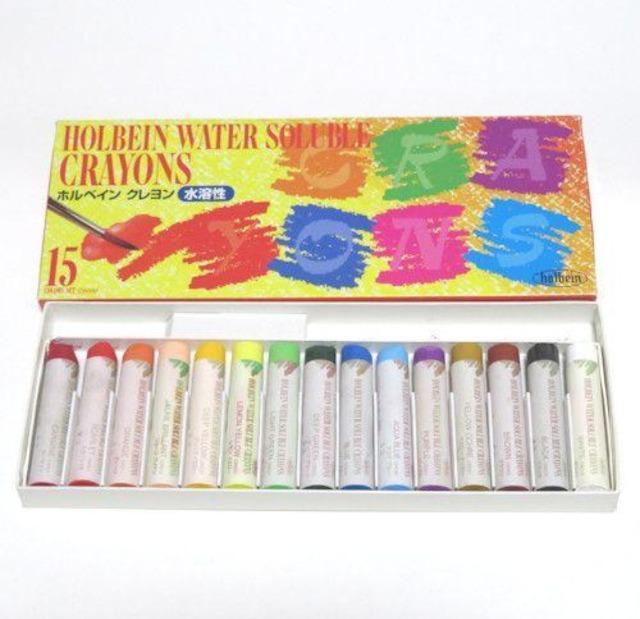 �z���x�C�� �N������ ���� 15�F�Z�b�g HOLBEIN WATER SOLUBLE CRAYONS ��� �G��  �� �C���e���A/���C�t�� 