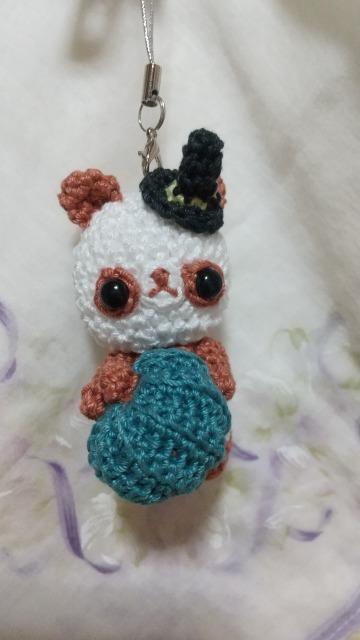 ハロウィン*かぼちゃ*カラフルぱんだ*編みぐるみストラップ(茶色) < ペット/手芸/園芸  ハロウィン*かぼちゃ*カラフルぱんだ*編みぐるみストラップ(茶色)  < ペット/手芸/園芸の