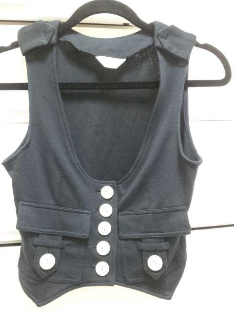 dizzy黒ネイビー白ボタンベストジレMサイズトレーナー素材 < 女性ファッション dizzy黒ネイビー白ボタンベストジレMサイズトレーナー素材 < 女性ファッションの