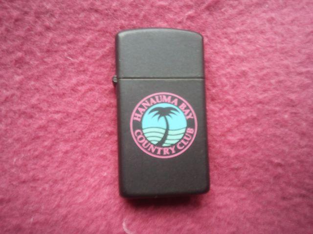 ☆中古極美【HANAUMA BAY  COUNTRY CLUB 1987年Zippo】スリムブラック < 男性ファッション  ☆中古極美【HANAUMA BAY  COUNTRY CLUB 1987年Zippo】スリムブラック  < 男性ファッションの