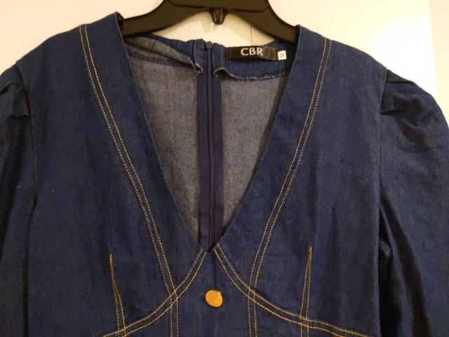 デニム風チュニック 長袖 Mサイズ < 女性ファッション  デニム風チュニック 長袖 Mサイズ < 女性ファッションの