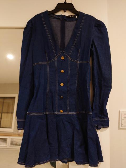 デニム風チュニック 長袖 Mサイズ < 女性ファッション  デニム風チュニック 長袖 Mサイズ < 女性ファッションの