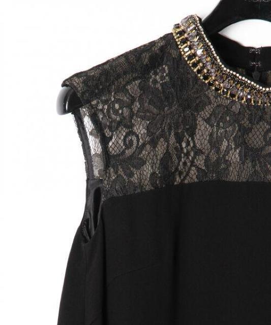 GRACECONTINENTAL黒ビジュースタンドフレアワンピースドレスグレースコンチネンタルブラックパーティー結婚式披露宴 < ブランド GRACECONTINENTAL黒ビジュースタンドフレアワンピースドレスグレースコンチネンタルブラックパーティー結婚式披露宴 < ブランドの