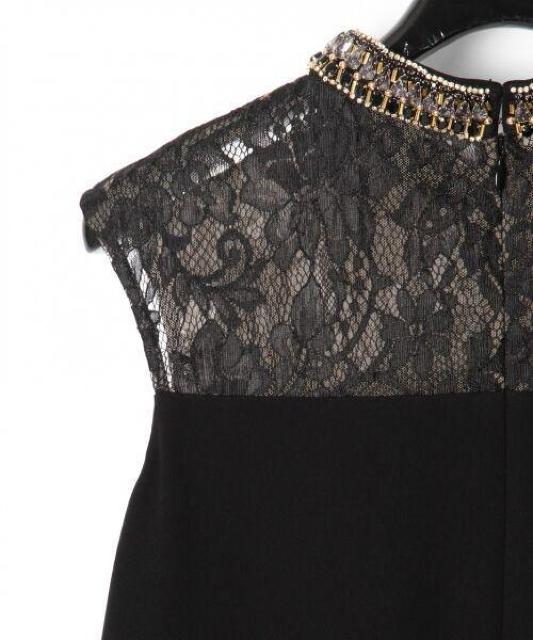 GRACECONTINENTAL黒ビジュースタンドフレアワンピースドレスグレースコンチネンタルブラックパーティー結婚式披露宴 < ブランド GRACECONTINENTAL黒ビジュースタンドフレアワンピースドレスグレースコンチネンタルブラックパーティー結婚式披露宴 < ブランドの