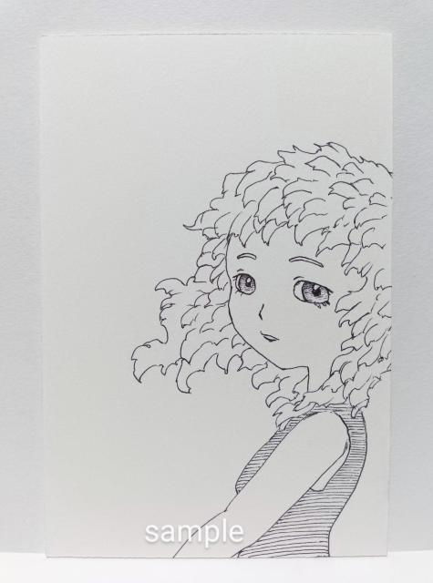 オリジナルイラスト 手描きイラスト ハンドメイド インテリア 絵 モノクロ 原画 アナログ アート 白黒 自作 風 女性 女の子 < アニメ/コミック/キャラクター  オリジナルイラスト 手描きイラスト ハンドメイド インテリア 絵 モノクロ 原画 アナログ アート 白黒 自作 風 女性 女の子  < アニメ/コミック/キャラクターの