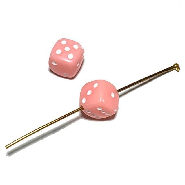 486 小さなサイコロ型のビーズ ベビーピンク 2個 樹脂チャーム アクセサリーパーツ ゲーム < ペット/手芸/園芸 486 小さなサイコロ型のビーズ ベビーピンク 2個 樹脂チャーム アクセサリーパーツ ゲーム < ペット/手芸/園芸の
