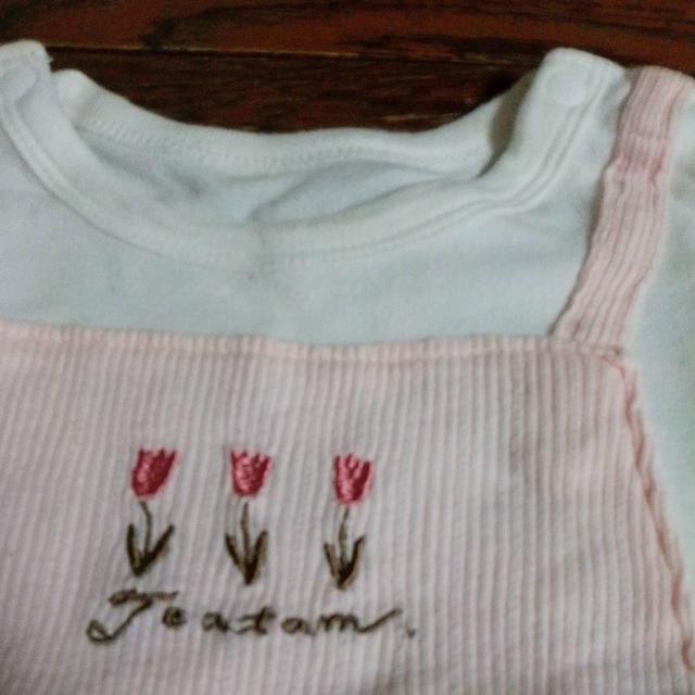 70サイズ 花 秋冬春 ピンク < キッズ/ベビー 70サイズ 花 秋冬春 ピンク < キッズ/ベビーの