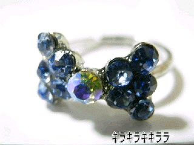 《New》ageha掲載★キラキラ*パヴェリボン・リング/指輪<ブルー>【箱付】 < 女性アクセサリー/時計  《New》ageha掲載★キラキラ*パヴェリボン・リング/指輪<ブルー>【箱付】  < 女性アクセサリー/時計の