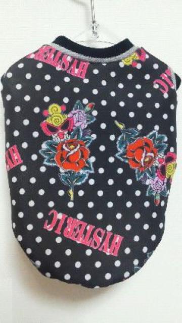 ハンドメイド*ヒスミニTシャツ*バラ・ドット・ボーダー・犬用*S < ペット/手芸/園芸  ハンドメイド*ヒスミニTシャツ*バラ・ドット・ボーダー・犬用*S  < ペット/手芸/園芸の