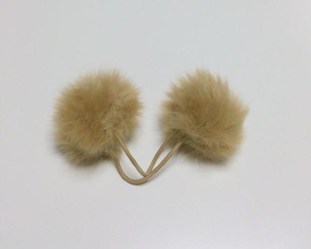 フェイクファー ポンポン ゴム★ < 女性アクセサリー/時計  フェイクファー ポンポン ゴム★  < 女性アクセサリー/時計の