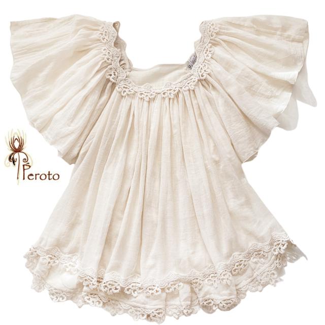 新品ペロトPerotoブルガリア製ふんわりブラウスキナリ#S < 女性ファッション 新品ペロトPerotoブルガリア製ふんわりブラウスキナリ#S < 女性ファッションの